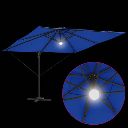 vidaXL Roma Parasol Blue 286 x 284 x 270 cm Aluminium and Polyester