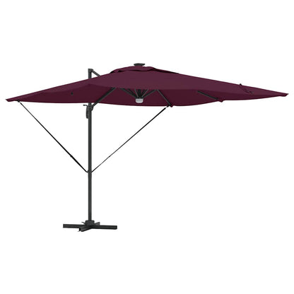 vidaXL Roma Parasol Red 286 x 284 x 270 cm Aluminium and Polyester