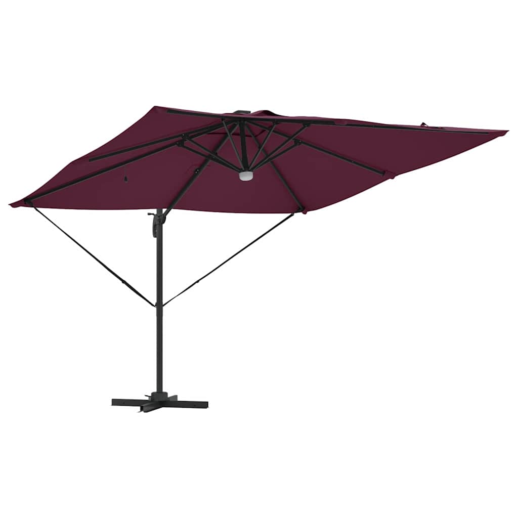 vidaXL Roma Parasol Red 286 x 284 x 270 cm Aluminium and Polyester