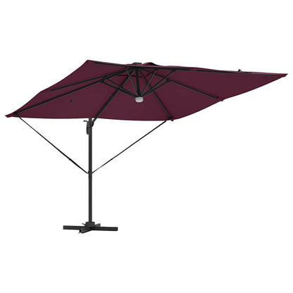 vidaXL Roma Parasol Red 286 x 284 x 270 cm Aluminium and Polyester