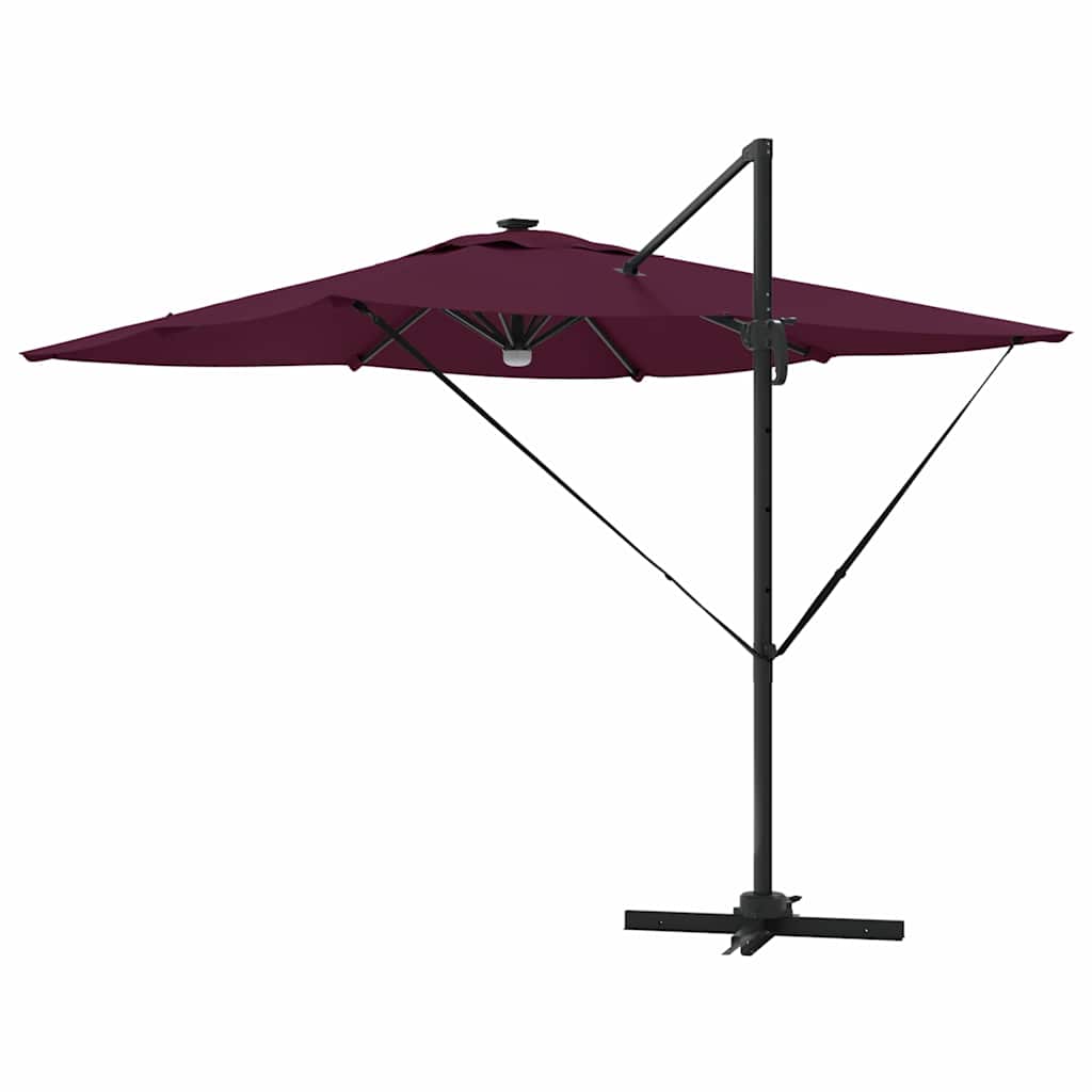 vidaXL Roma Parasol Red 286 x 284 x 270 cm Aluminium and Polyester