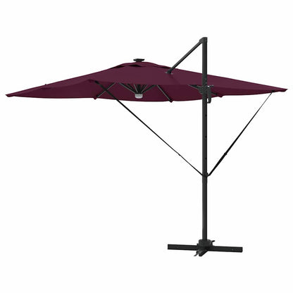 vidaXL Roma Parasol Red 286 x 284 x 270 cm Aluminium and Polyester
