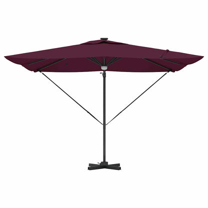 vidaXL Roma Parasol Red 286 x 284 x 270 cm Aluminium and Polyester