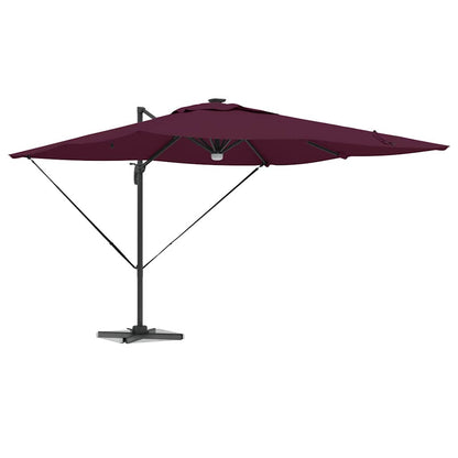 vidaXL Roma Parasol Red 286 x 284 x 270 cm Aluminium and Polyester