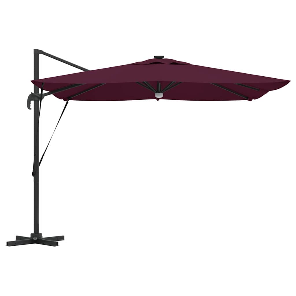 vidaXL Roma Parasol Red 286 x 284 x 270 cm Aluminium and Polyester
