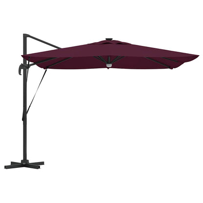 vidaXL Roma Parasol Red 286 x 284 x 270 cm Aluminium and Polyester