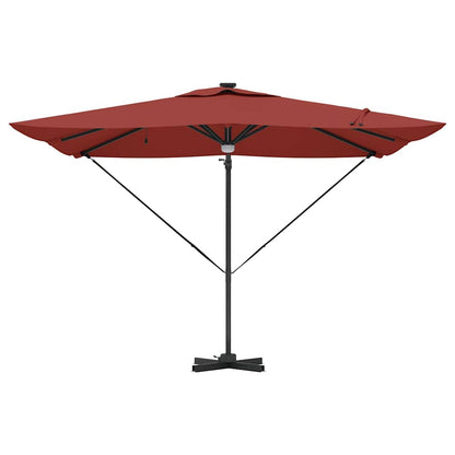 vidaXL Roma Parasol Red 286 x 284 x 270 cm Aluminium and Polyester