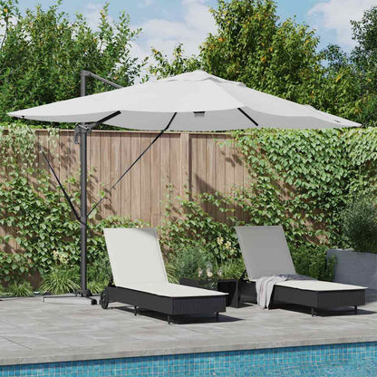 vidaXL Umbrella Sand 351 x 250 x 253 cm Polyester and Aluminium