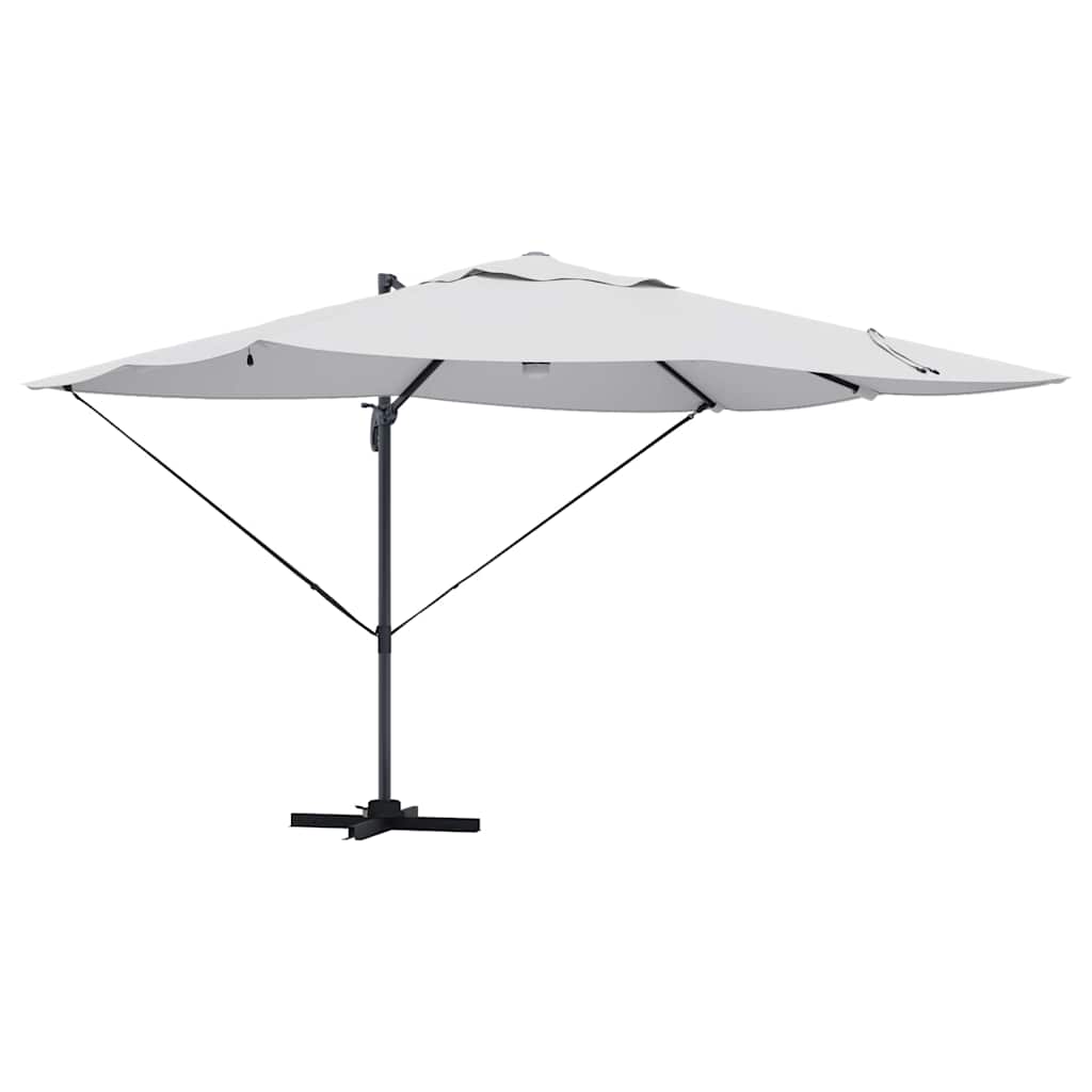 vidaXL Umbrella Sand 351 x 250 x 253 cm Polyester and Aluminium