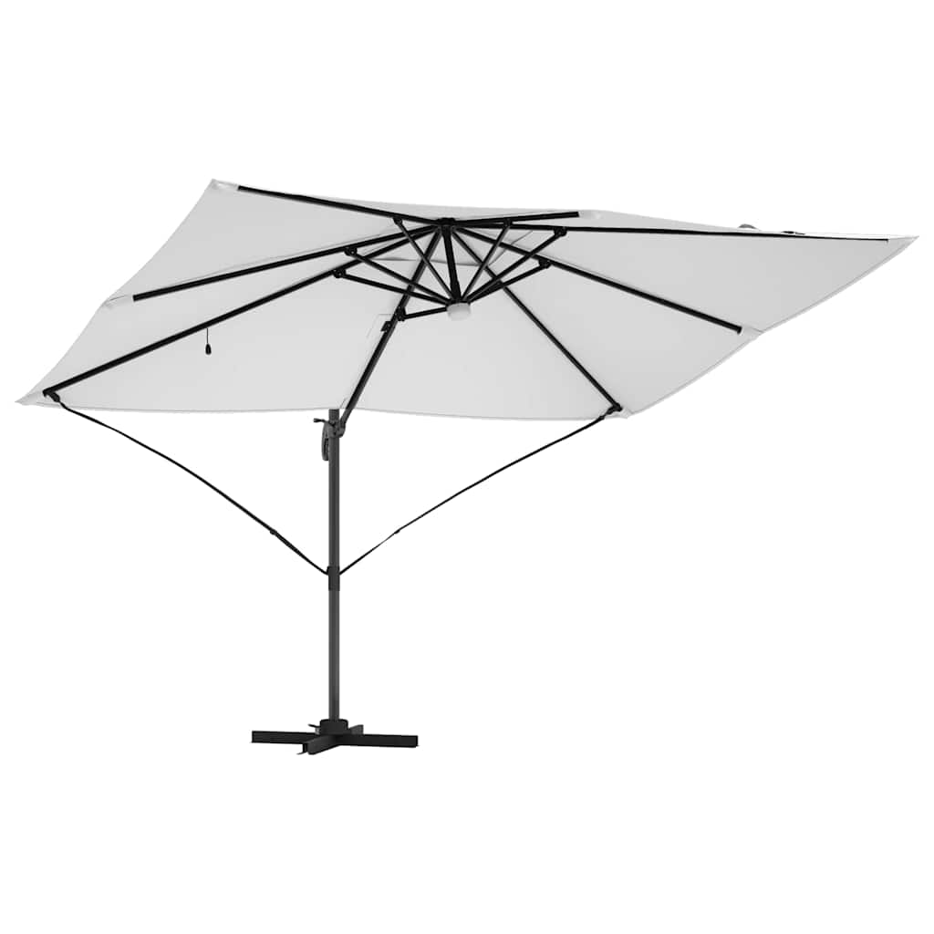 vidaXL Umbrella Sand 351 x 250 x 253 cm Polyester and Aluminium