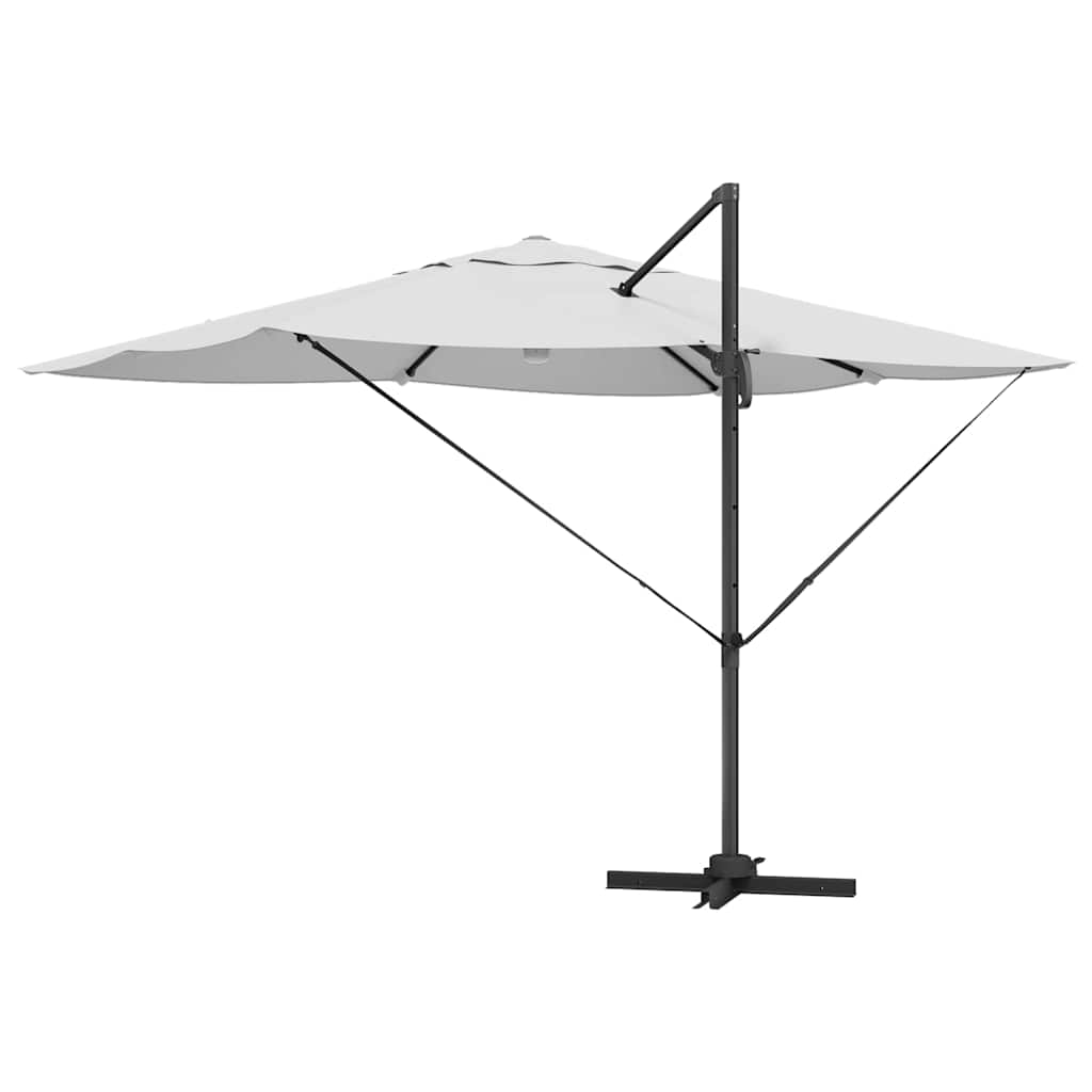 vidaXL Umbrella Sand 351 x 250 x 253 cm Polyester and Aluminium