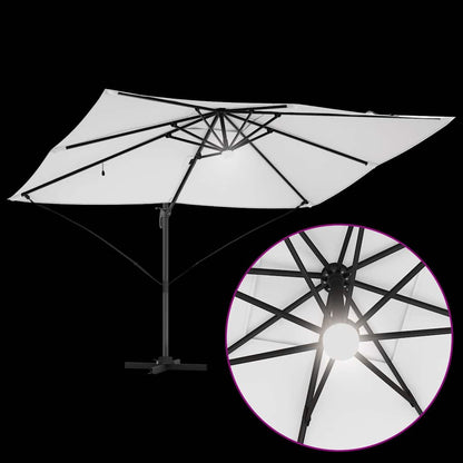 vidaXL Umbrella Sand 351 x 250 x 253 cm Polyester and Aluminium