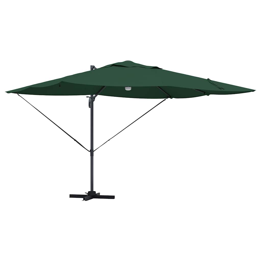 vidaXL Umbrella Green 351 x 250 x 253 cm Polyester and Aluminium