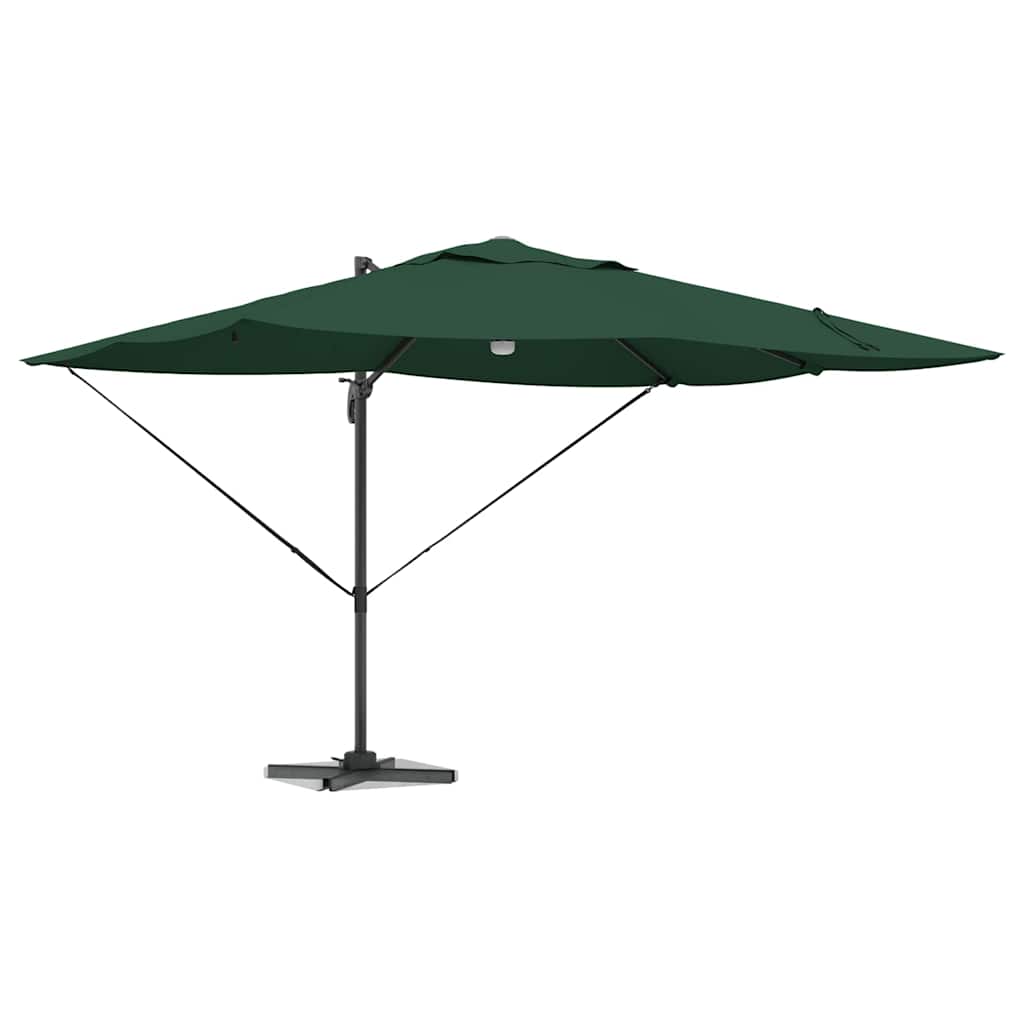 vidaXL Umbrella Green 351 x 250 x 253 cm Polyester and Aluminium