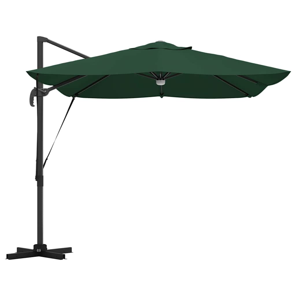 vidaXL Umbrella Green 351 x 250 x 253 cm Polyester and Aluminium
