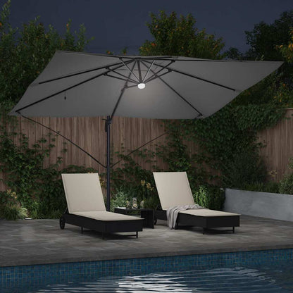 vidaXL Umbrella Anthracite 351 x 250 x 253 cm Polyester and Aluminium
