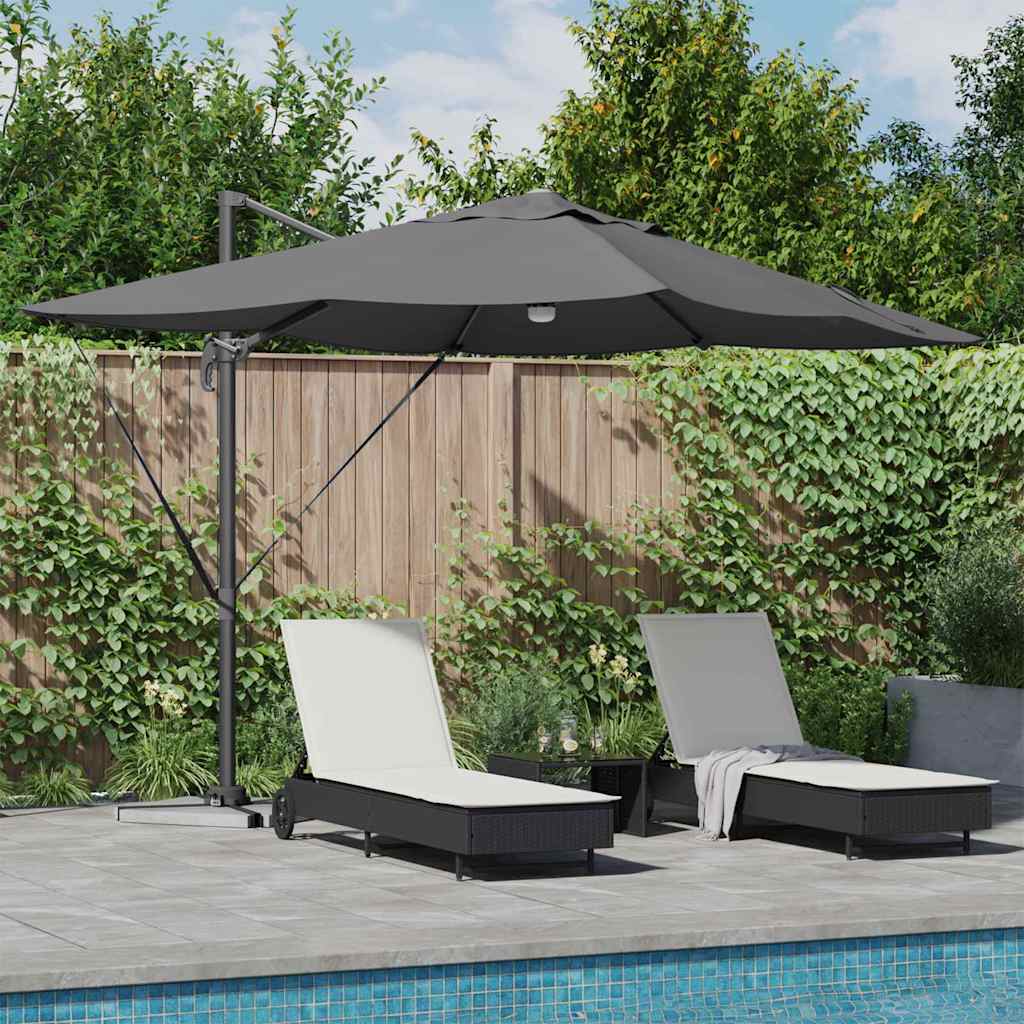 vidaXL Umbrella Anthracite 351 x 250 x 253 cm Polyester and Aluminium
