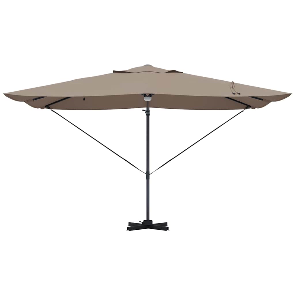 vidaXL Umbrella Taupe 351 x 250 x 253 cm Polyester and Aluminium