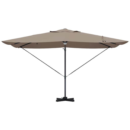 vidaXL Umbrella Taupe 351 x 250 x 253 cm Polyester and Aluminium