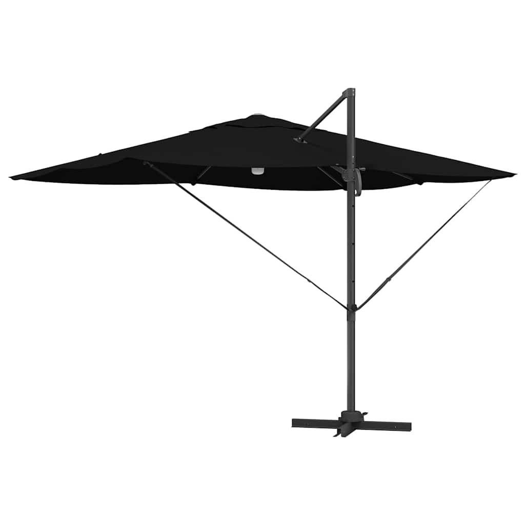 vidaXL Umbrella Black 351 x 250 x 253 cm Polyester and Aluminium