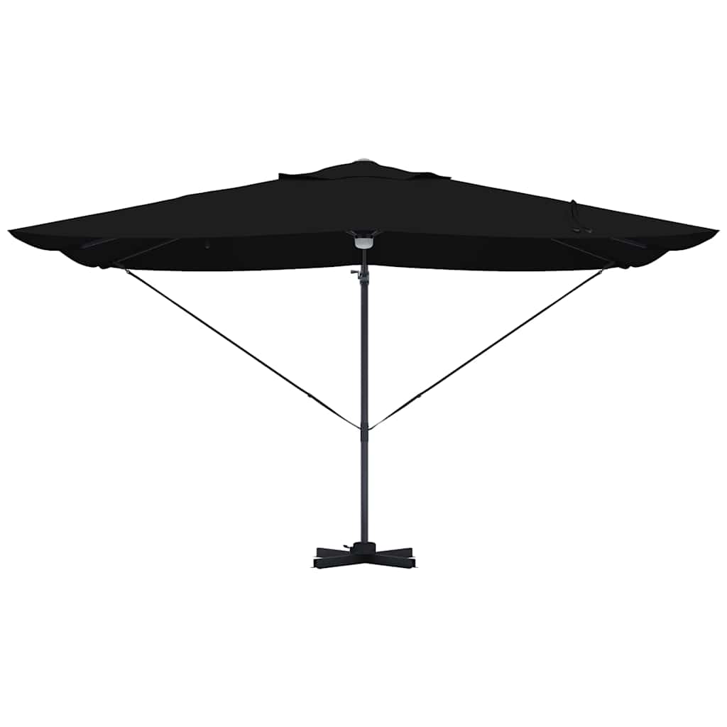 vidaXL Umbrella Black 351 x 250 x 253 cm Polyester and Aluminium