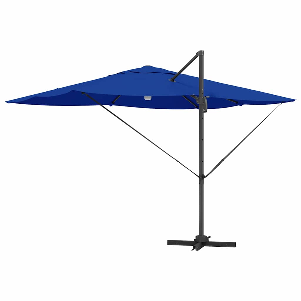 vidaXL Umbrella 351 x 250 x 253 cm Polyester and Aluminium Azurblau