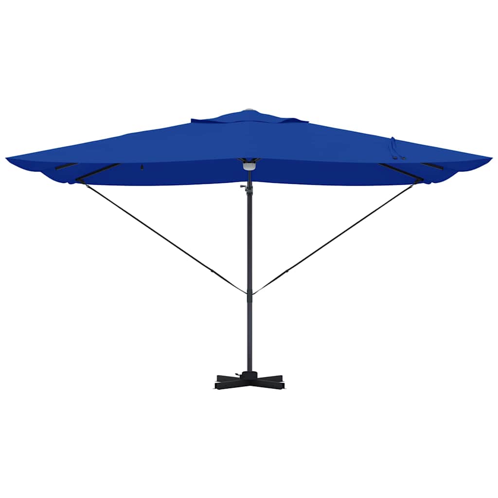 vidaXL Umbrella 351 x 250 x 253 cm Polyester and Aluminium Azurblau