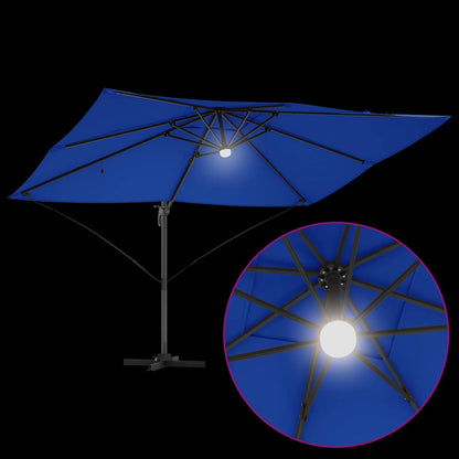 vidaXL Umbrella 351 x 250 x 253 cm Polyester and Aluminium Azurblau