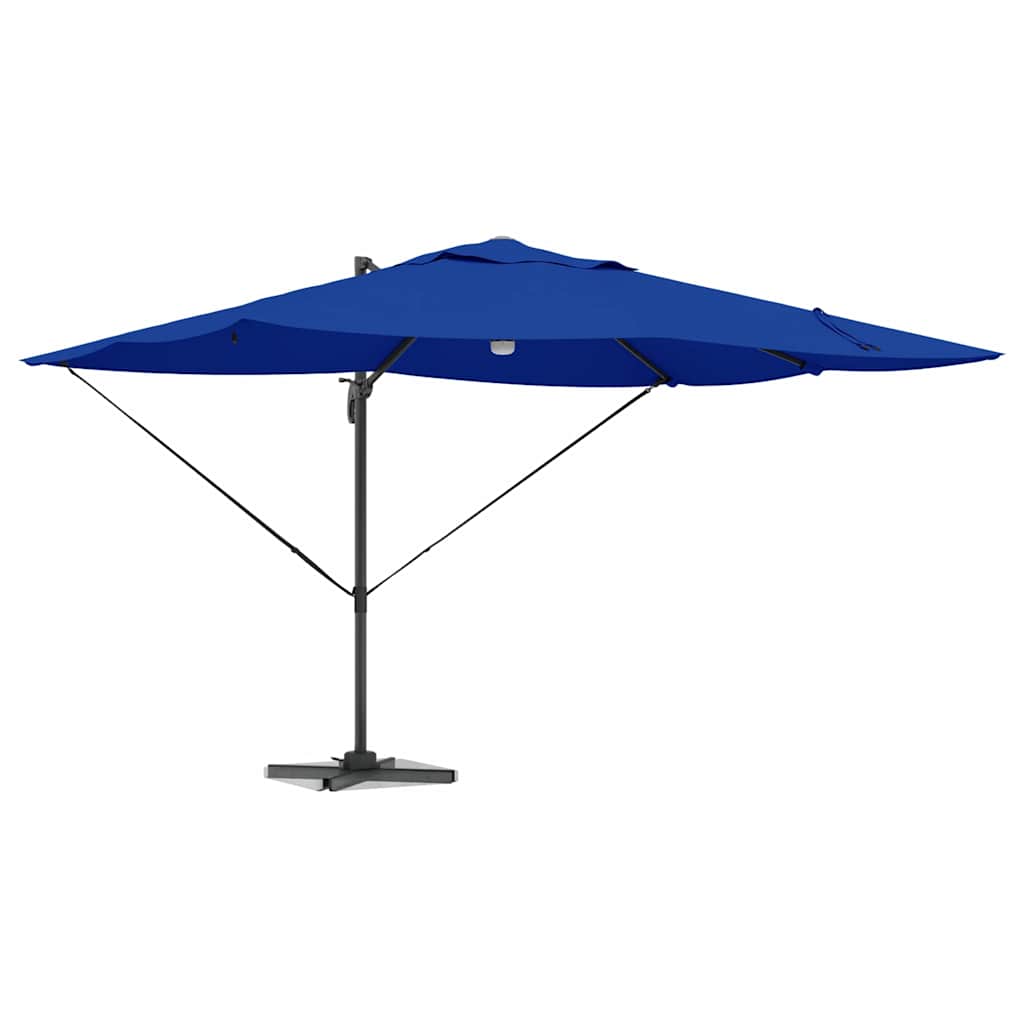 vidaXL Umbrella 351 x 250 x 253 cm Polyester and Aluminium Azurblau