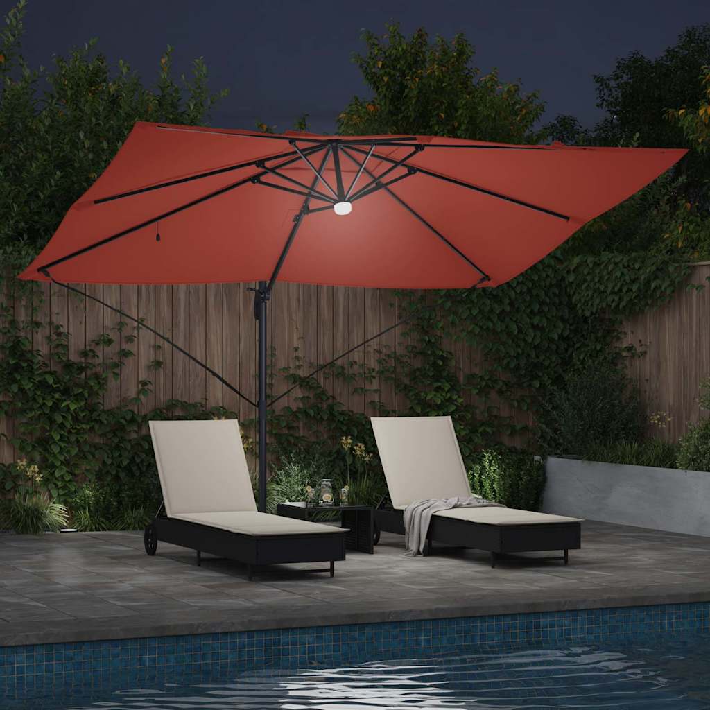 vidaXL Umbrella Terracotta 351 x 250 x 253 cm Polyester and Aluminium
