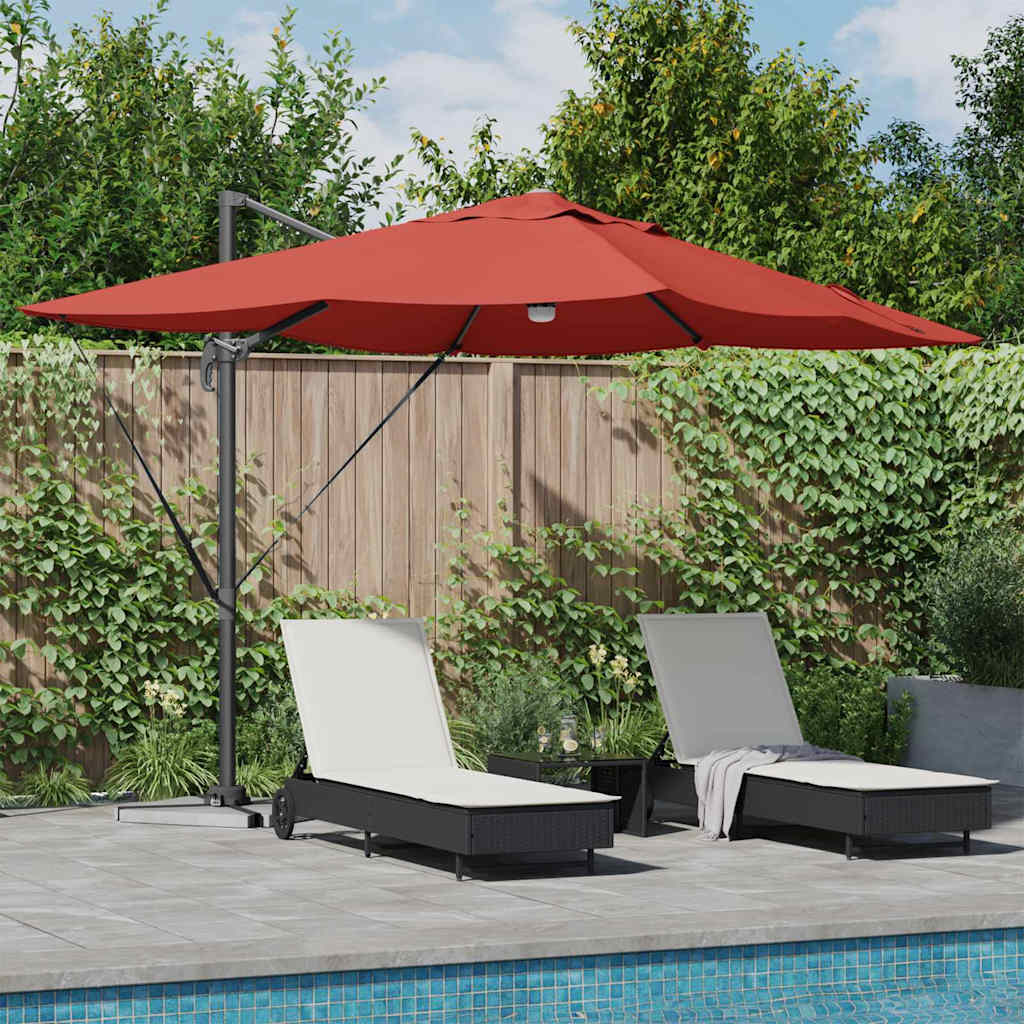 vidaXL Umbrella Terracotta 351 x 250 x 253 cm Polyester and Aluminium