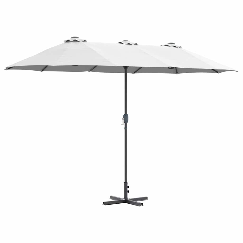 vidaXL Garden Parasol Sand 370 x 197 x 239 cm Polyester and Aluminium
