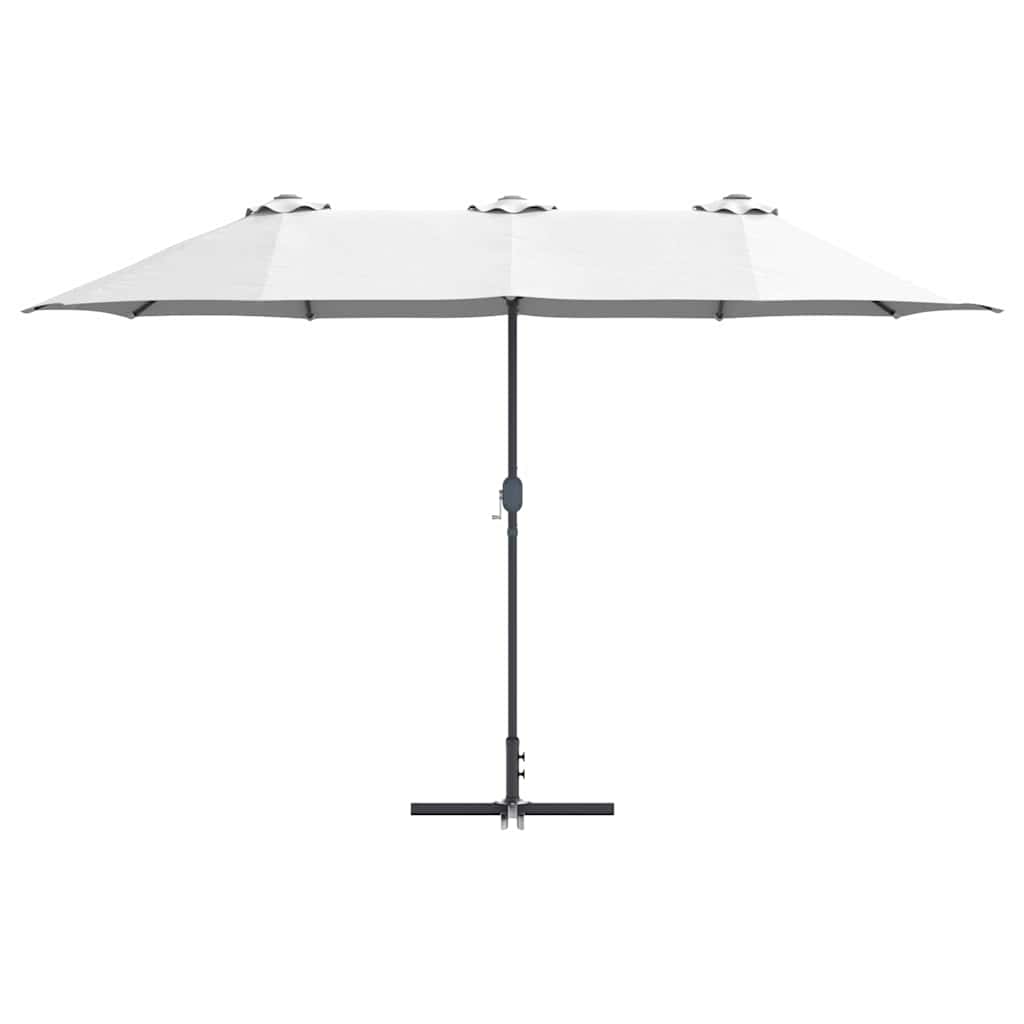 vidaXL Garden Parasol Sand 370 x 197 x 239 cm Polyester and Aluminium