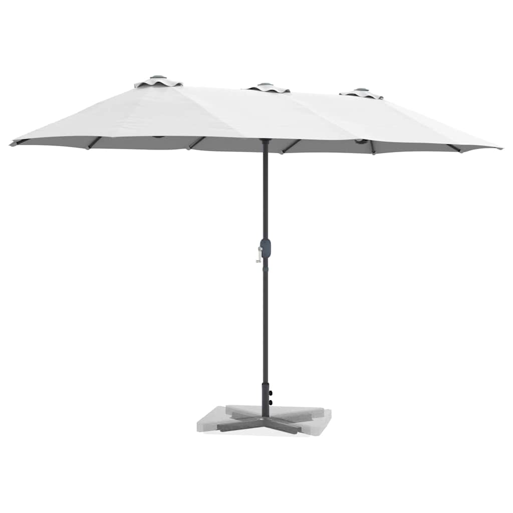 vidaXL Garden Parasol Sand 370 x 197 x 239 cm Polyester and Aluminium