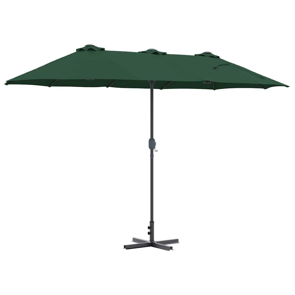vidaXL Garden Parasol Green 370 x 197 x 239 cm Polyester and Aluminium