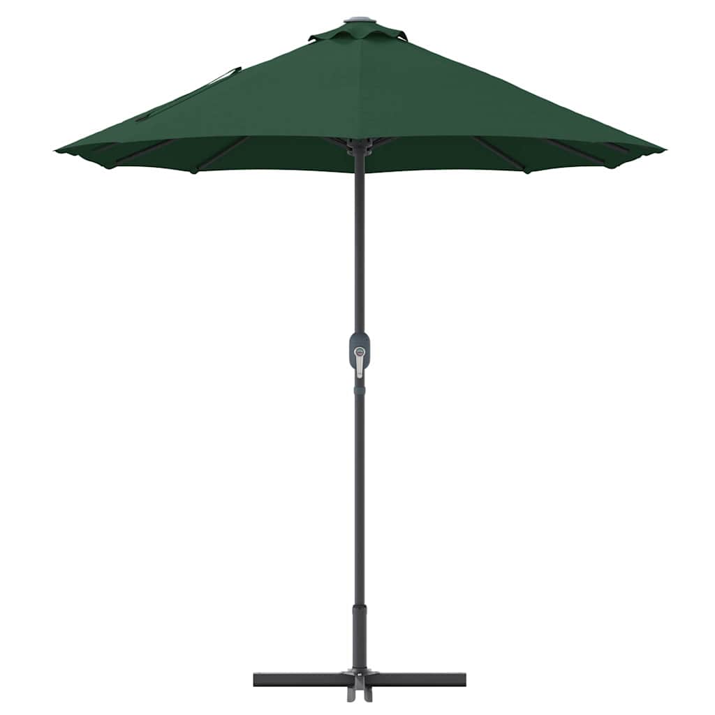 vidaXL Garden Parasol Green 370 x 197 x 239 cm Polyester and Aluminium