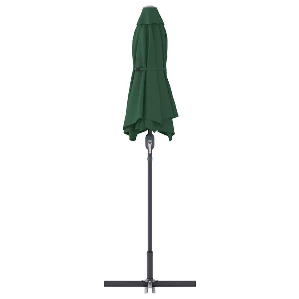 vidaXL Garden Parasol Green 370 x 197 x 239 cm Polyester and Aluminium
