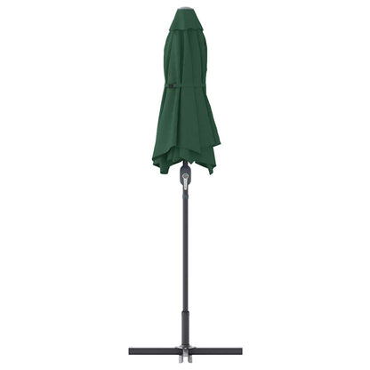 vidaXL Garden Parasol Green 370 x 197 x 239 cm Polyester and Aluminium