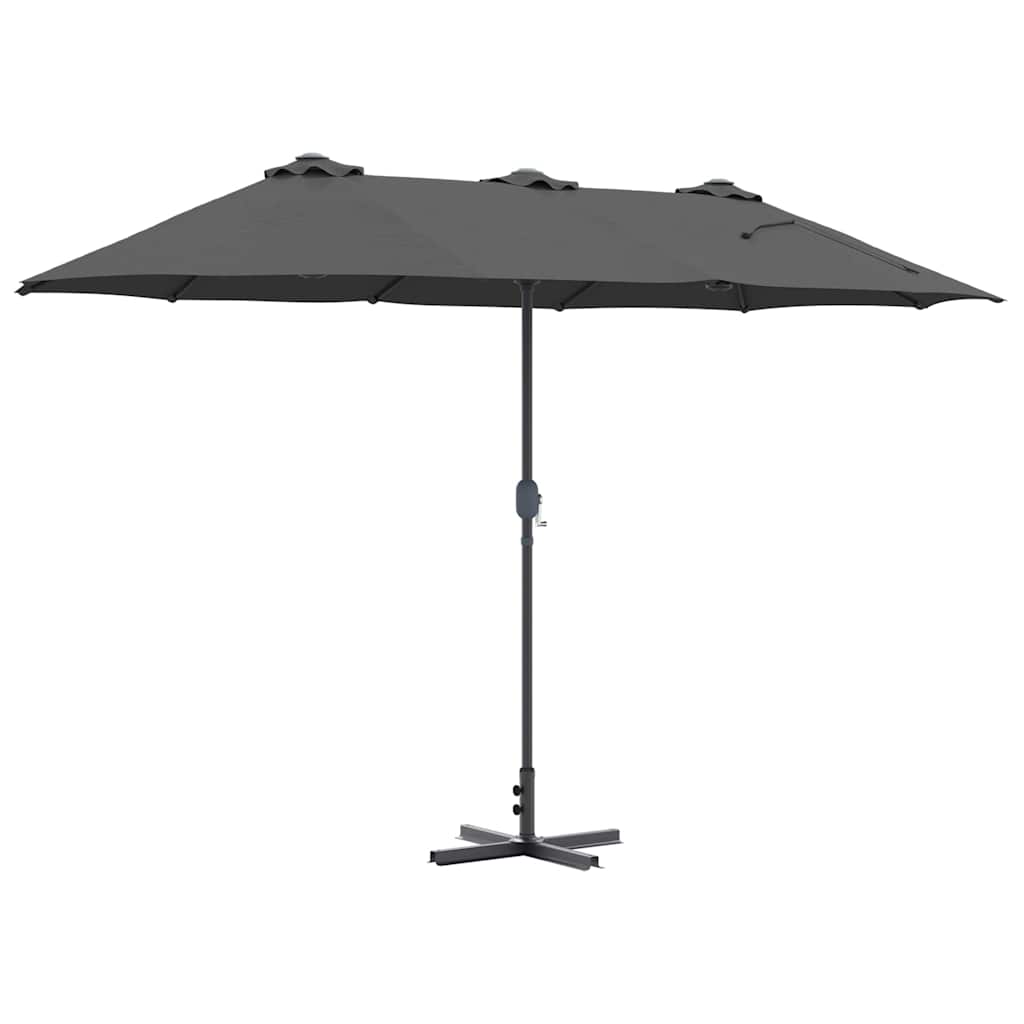 vidaXL Garden Parasol Anthracite 370 x 197 x 239 cm