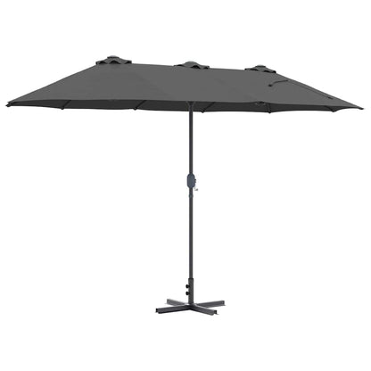 vidaXL Garden Parasol Anthracite 370 x 197 x 239 cm