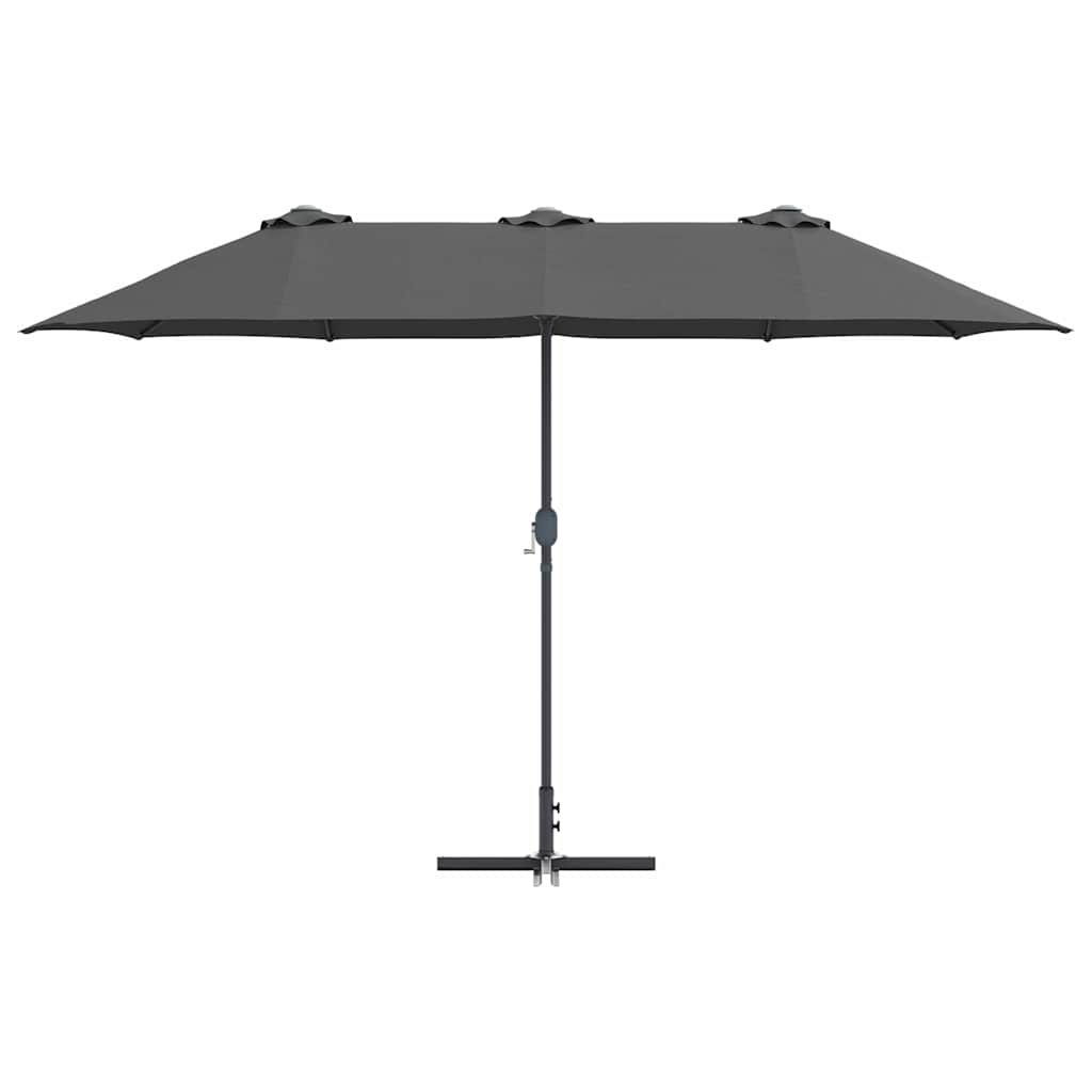 vidaXL Garden Parasol Anthracite 370 x 197 x 239 cm