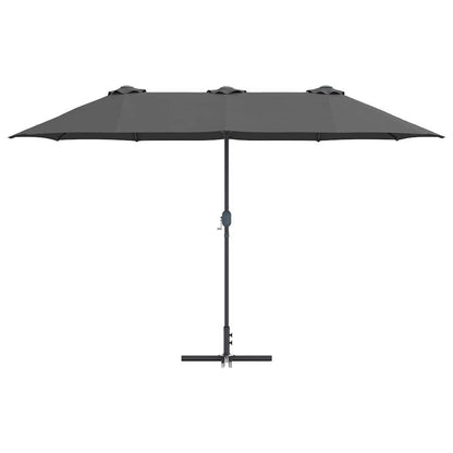 vidaXL Garden Parasol Anthracite 370 x 197 x 239 cm