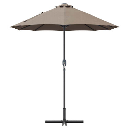 vidaXL Garden Parasol Taupe 370 x 197 x 239 cm Polyester and Aluminium