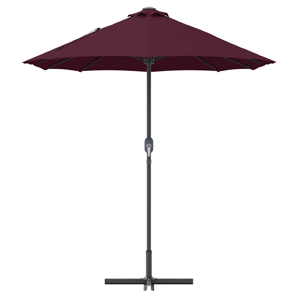 vidaXL Garden Parasol Bordeaux Red 370 x 197 x 239 cm
