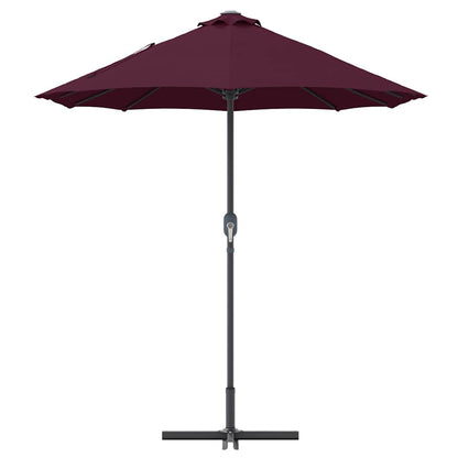 vidaXL Garden Parasol Bordeaux Red 370 x 197 x 239 cm