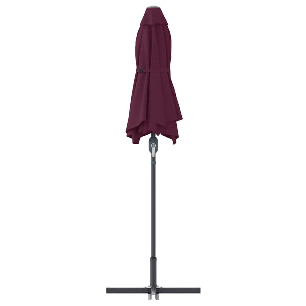 vidaXL Garden Parasol Bordeaux Red 370 x 197 x 239 cm