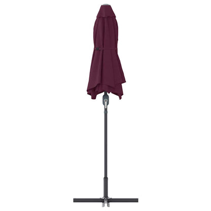 vidaXL Garden Parasol Bordeaux Red 370 x 197 x 239 cm