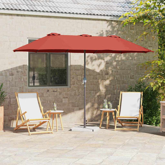 vidaXL Garden Parasol Terracotta 370 x 197 x 239 cm