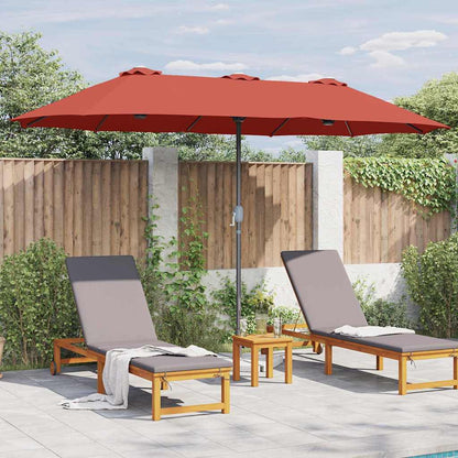 vidaXL Garden Parasol Terracotta 370 x 197 x 239 cm