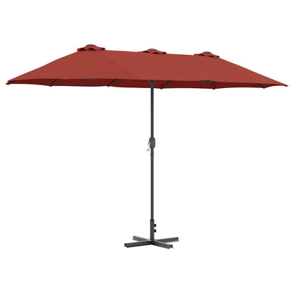 vidaXL Garden Parasol Terracotta 370 x 197 x 239 cm
